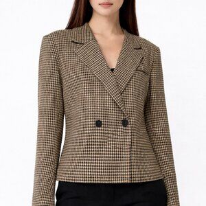 House of Harlow 1960 Houndstooth Cropped Blazer